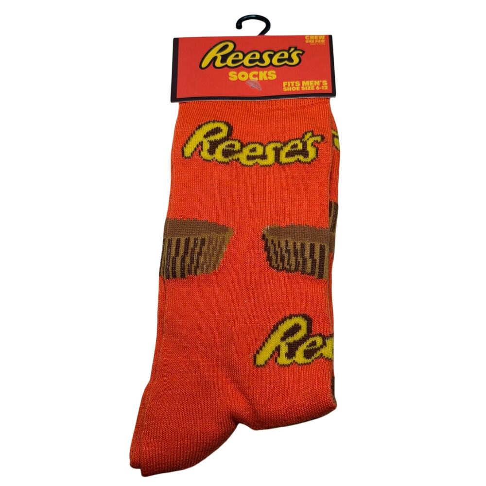 NEW Reese’s Crazy Socks Men's Crew Socks Shoe Size 6-12